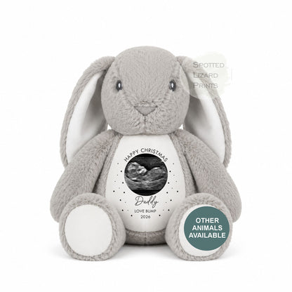 Christmas Gift From Baby to Daddy, Personalised Photo Teddy, First Christmas Daddy Gift, Baby Scan Teddy Bear, New Dad Xmas Keepsake