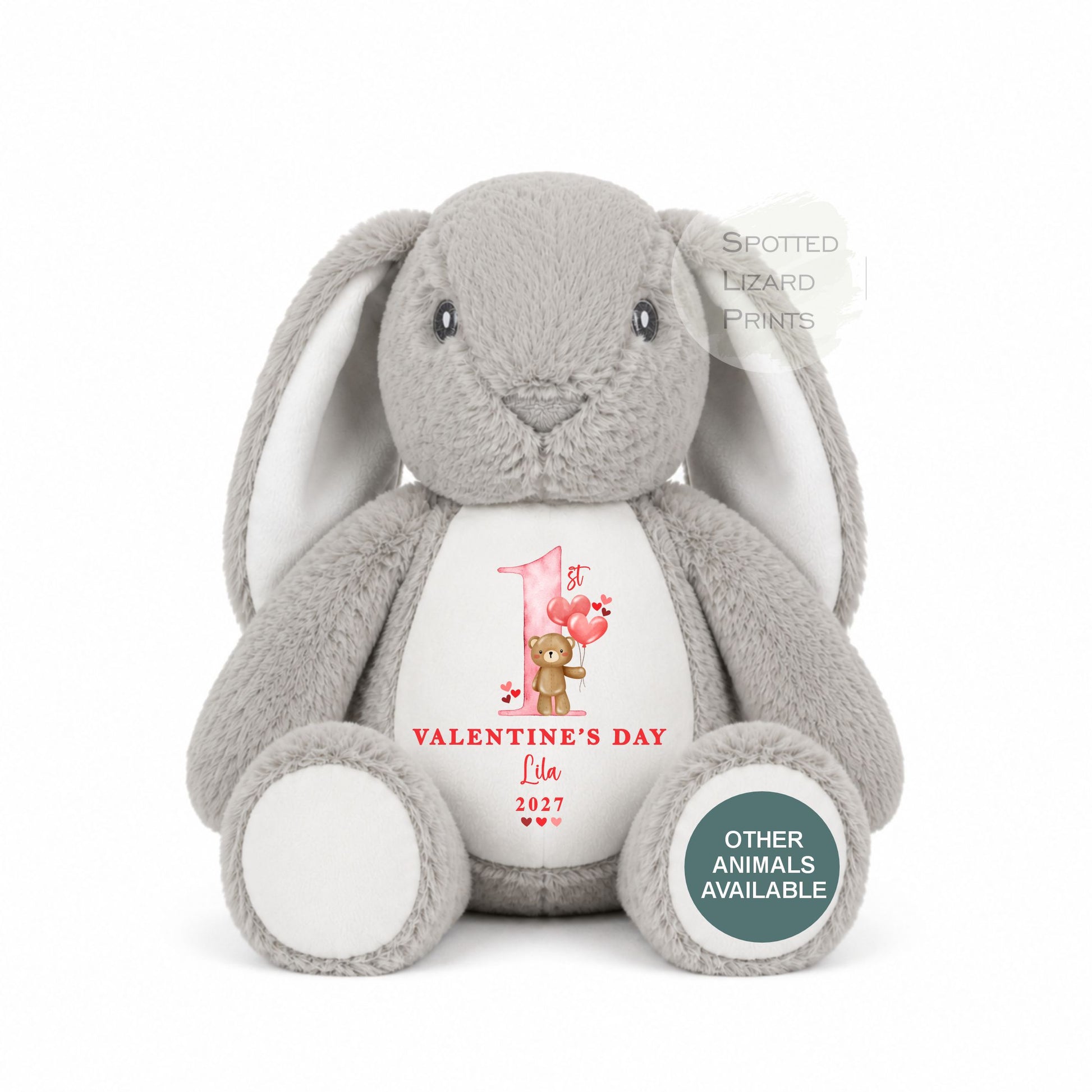 Personalised Valentines Teddy Bear, personalised Valentines Gift, Gift for Girlfriend, Valentines Day soft Toy, Gift for Her