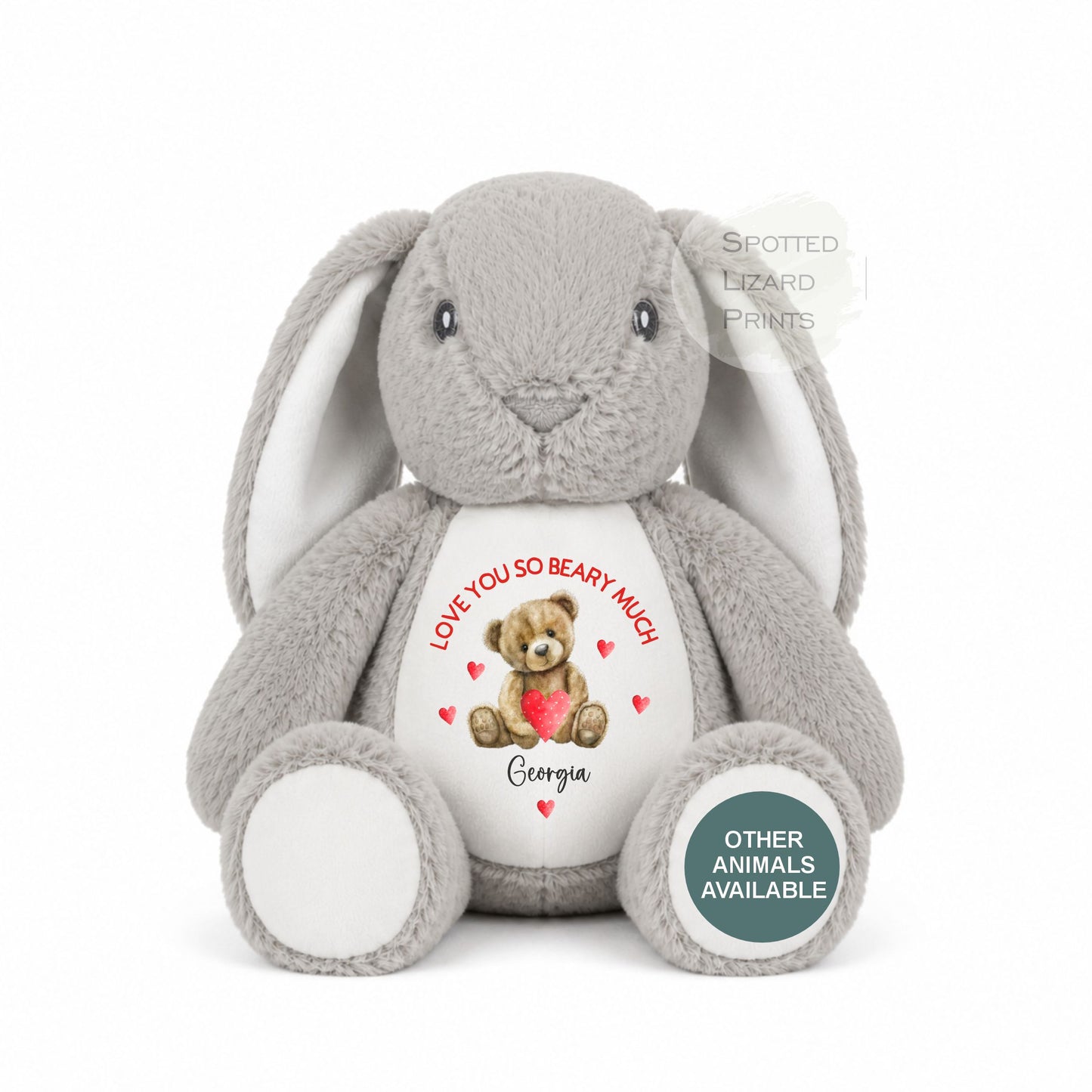 Personalised First Valentines Teddy Soft Toy, personalised Valentines Gift, Valentines Day soft Toy, Gift for Her, Our little Valentine