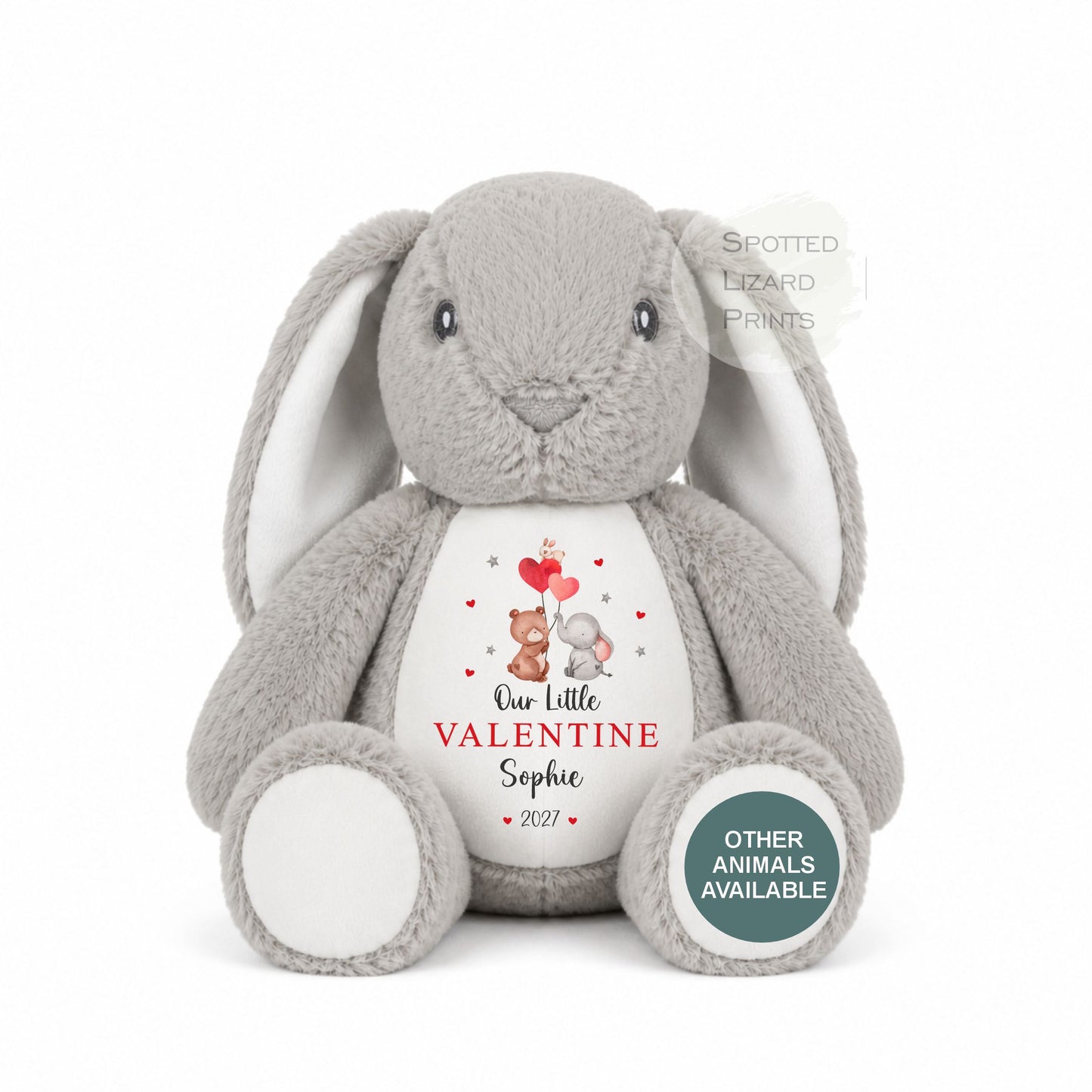Personalised My First Valentines Day Teddy Gift,  First Valentines Day Soft Toy, Baby's First Valentines Day