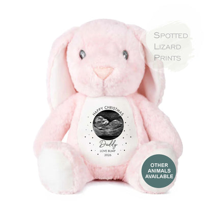 Christmas Gift From Baby to Daddy, Personalised Photo Teddy, First Christmas Daddy Gift, Baby Scan Teddy Bear, New Dad Xmas Keepsake
