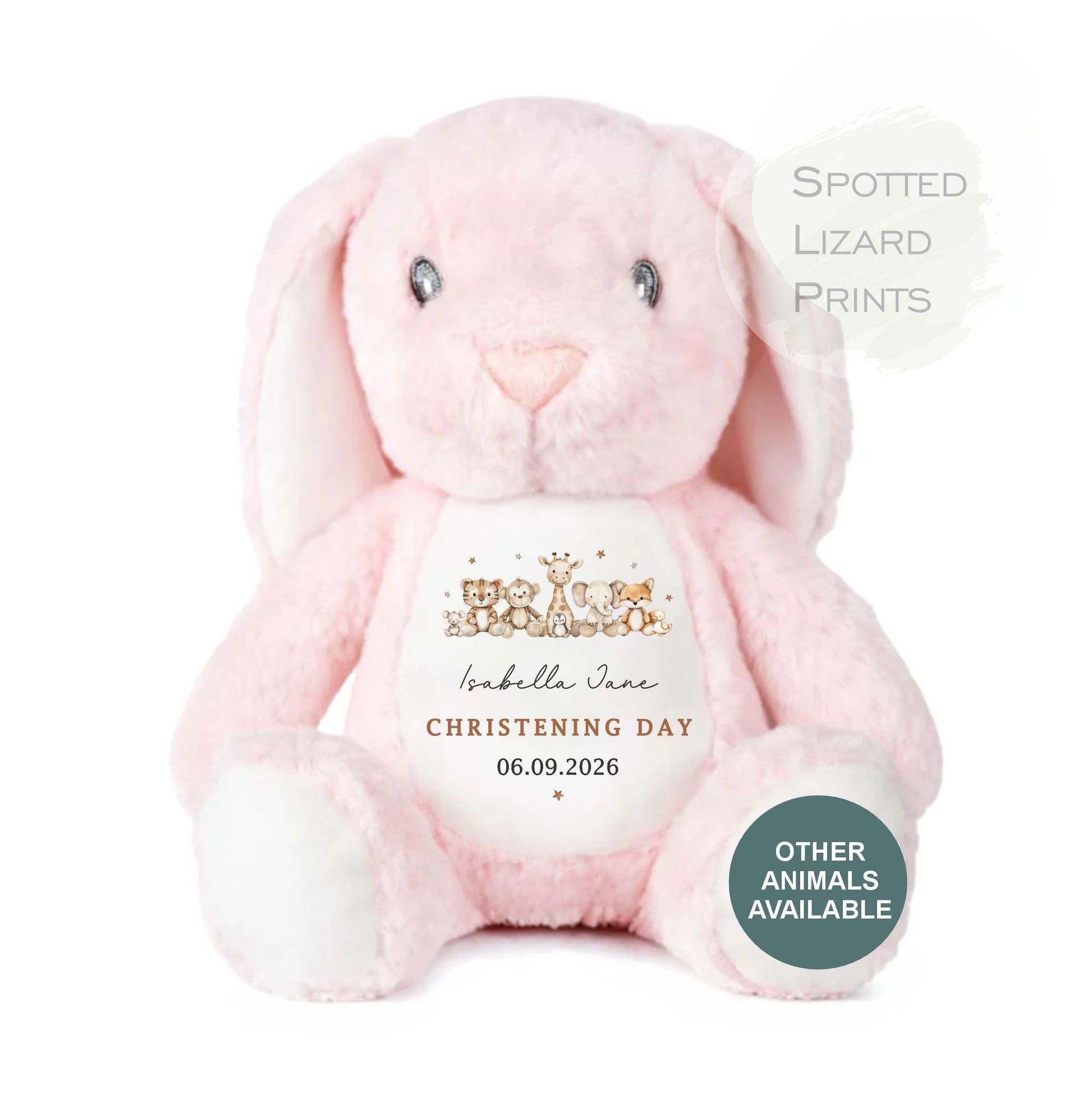 Personalised Christening Teddy Bear, Baby Baptism Gift, Custom Baby Name Soft Toy, Christening Keepsake Gift, Baby Girl Boy Gift, kids Bears