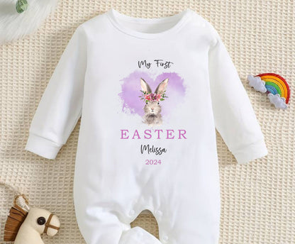 my 1st easter personalised romper suit