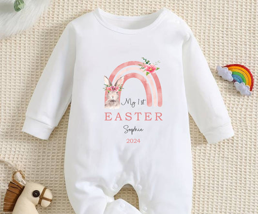 My first Easter personalised Baby Romper