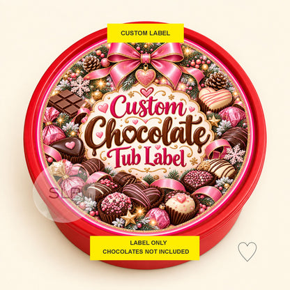 Custom Chocolate or Sweet Tub Label