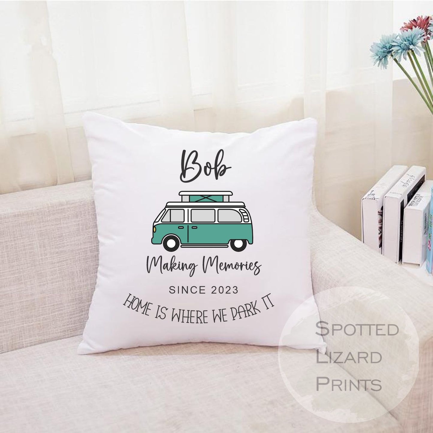 Campervan Cushions. Personalised Campervan Gift. Cushion for Campervan. Travel Pillow. Campervan life