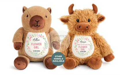 personalised flower girl teddy
