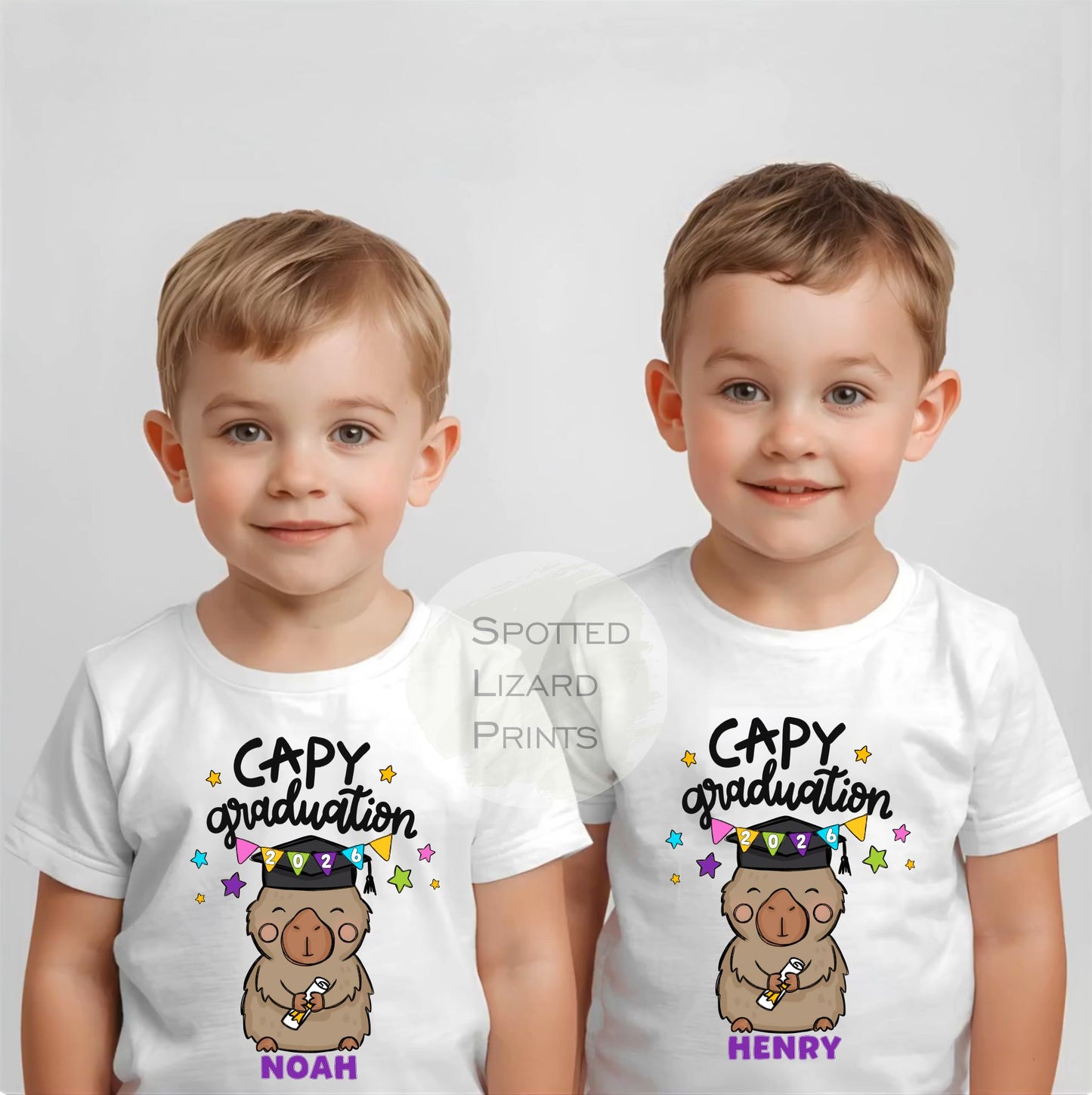 Personalised Capybara Graduation T-shirt