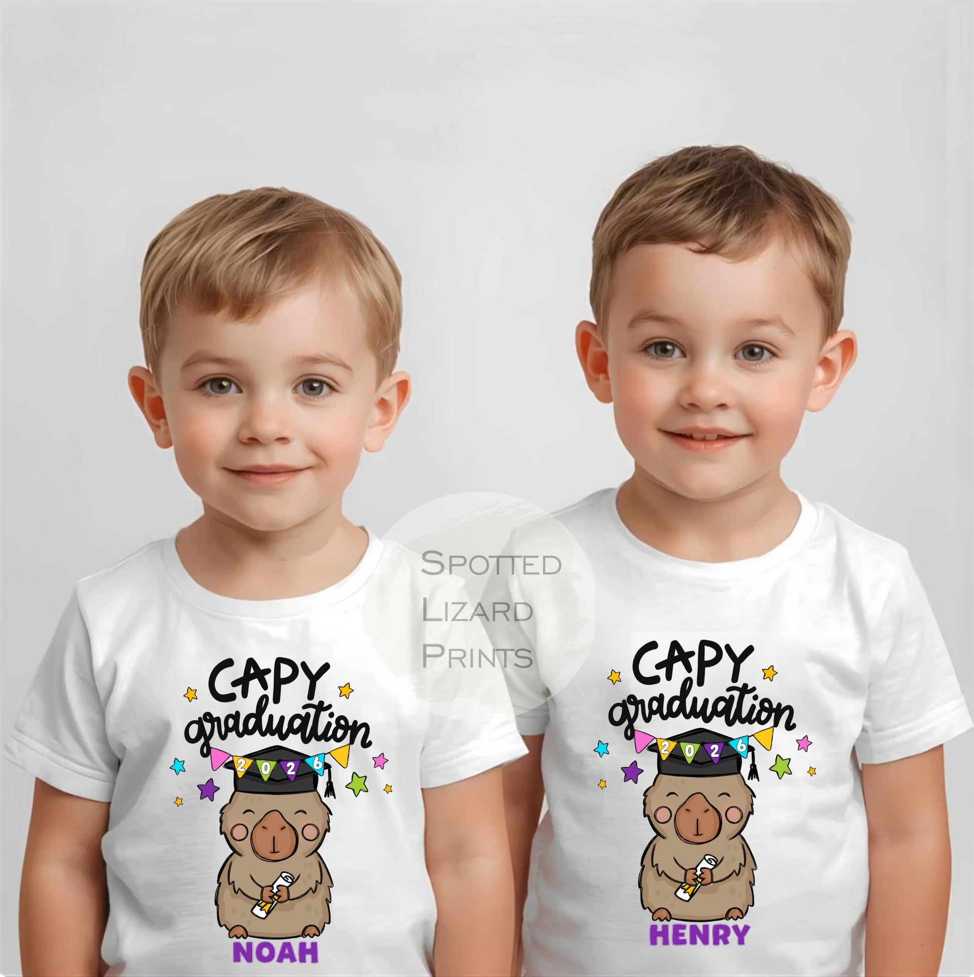 Personalised Capybara Graduation T-shirt