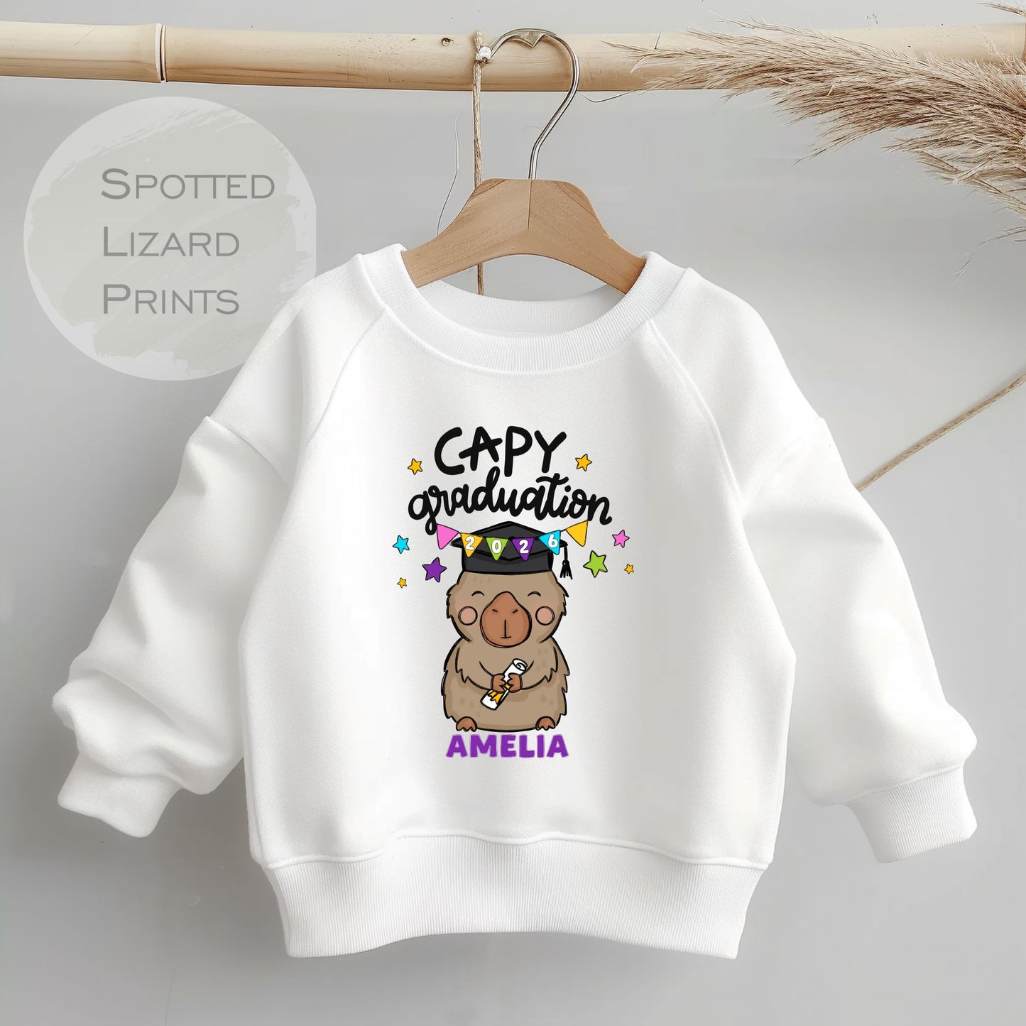 Personalised Capybara Graduation sweatshirt