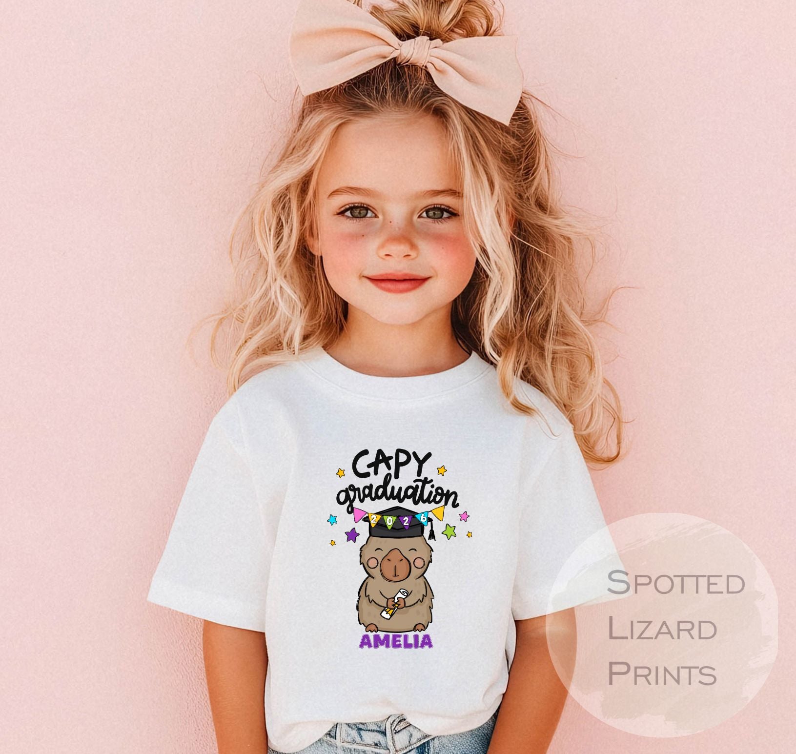 Personalised Capybara Graduation T-shirt