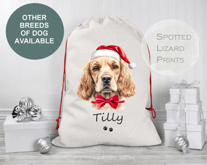Dog Santa Sack with name of dog