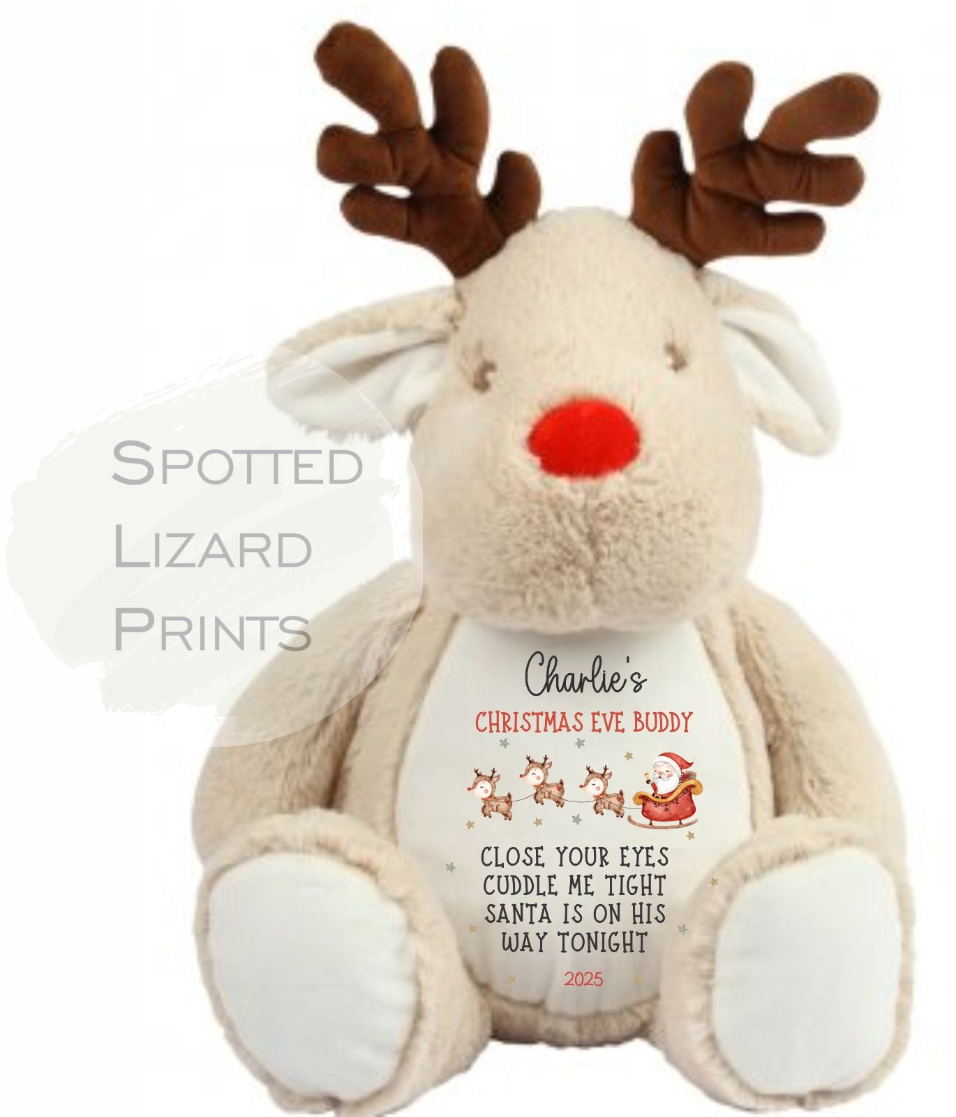 Personalised christmas eve buddy reindeer