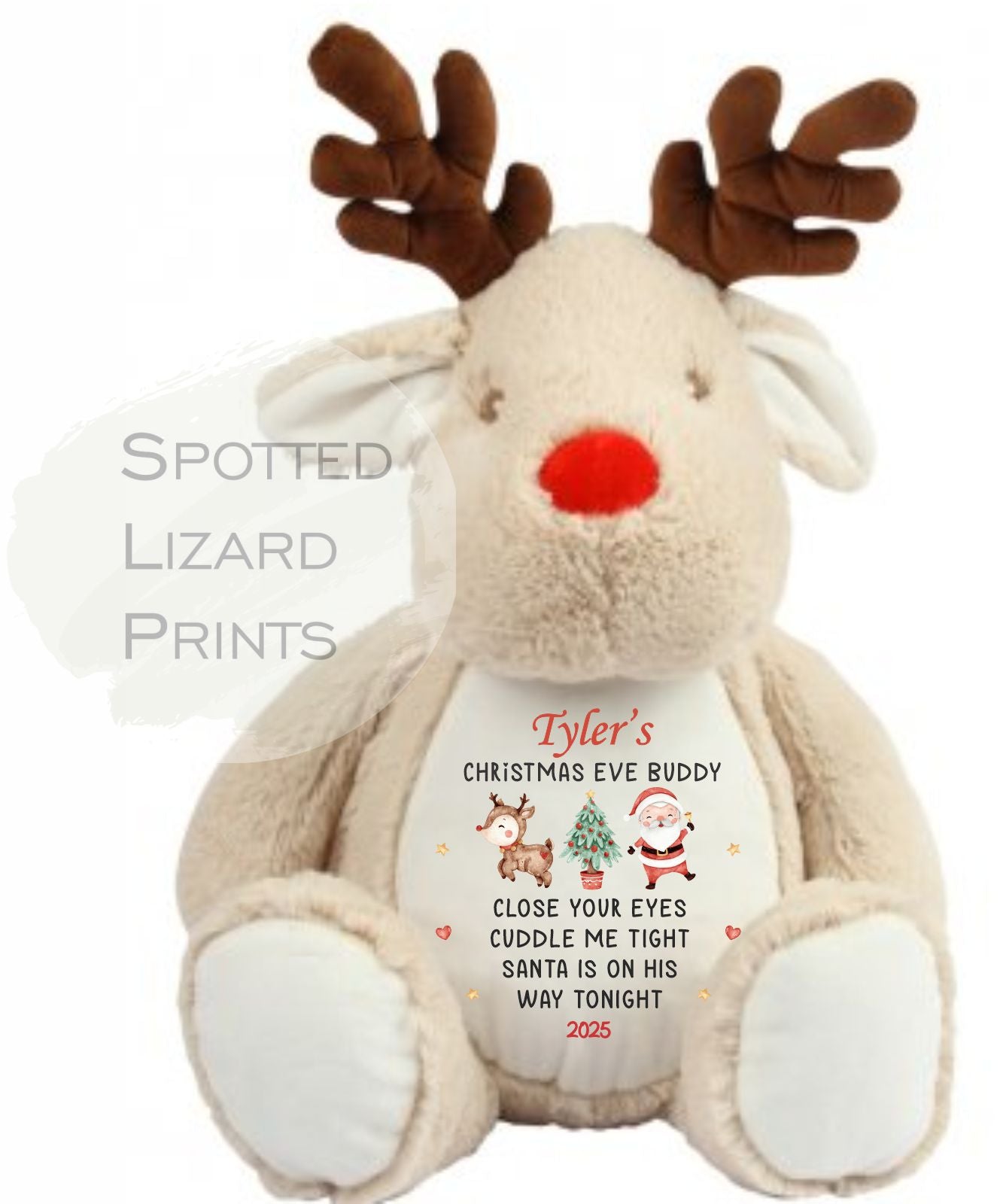 Personalised christmas eve buddy reindeer
