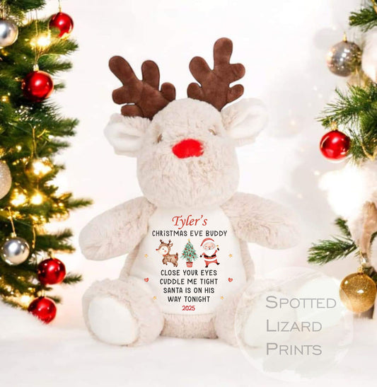 Personalised christmas eve buddy reindeer