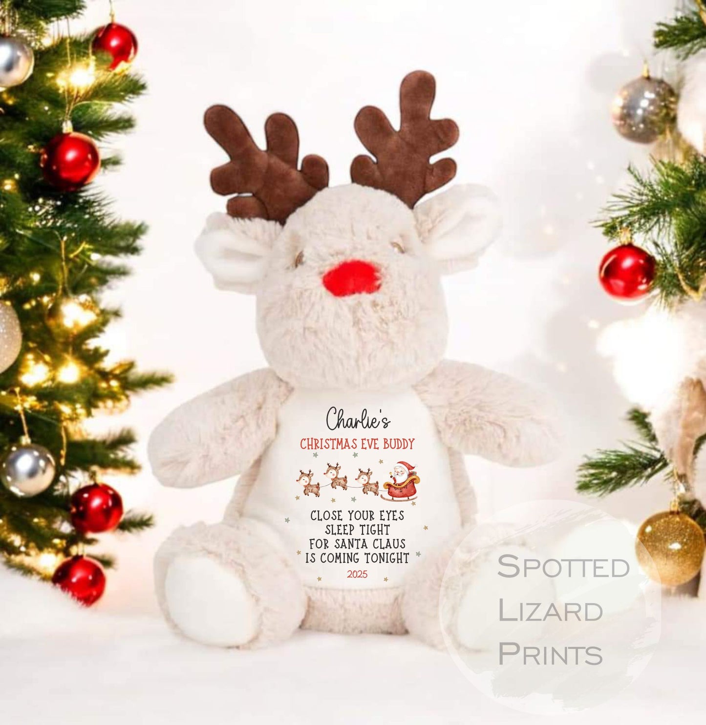 Personalised christmas eve buddy reindeer