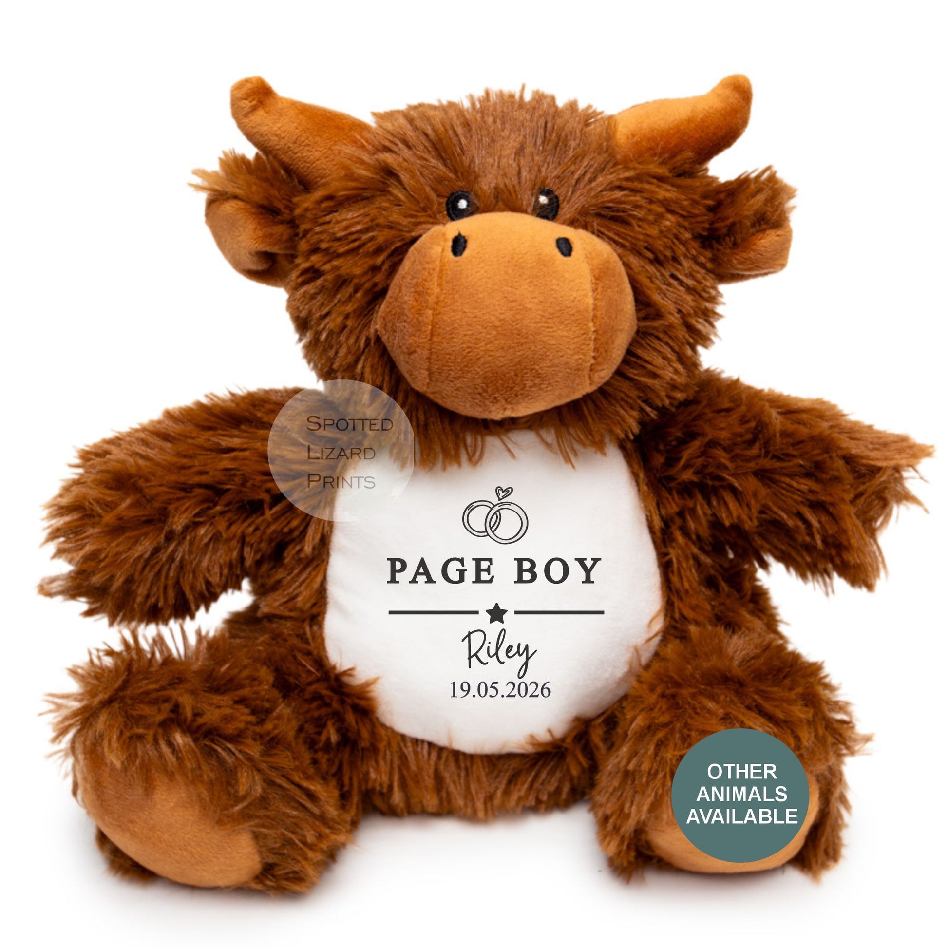 Thankyou teddy for page boys. Personalised Teddy for kids.