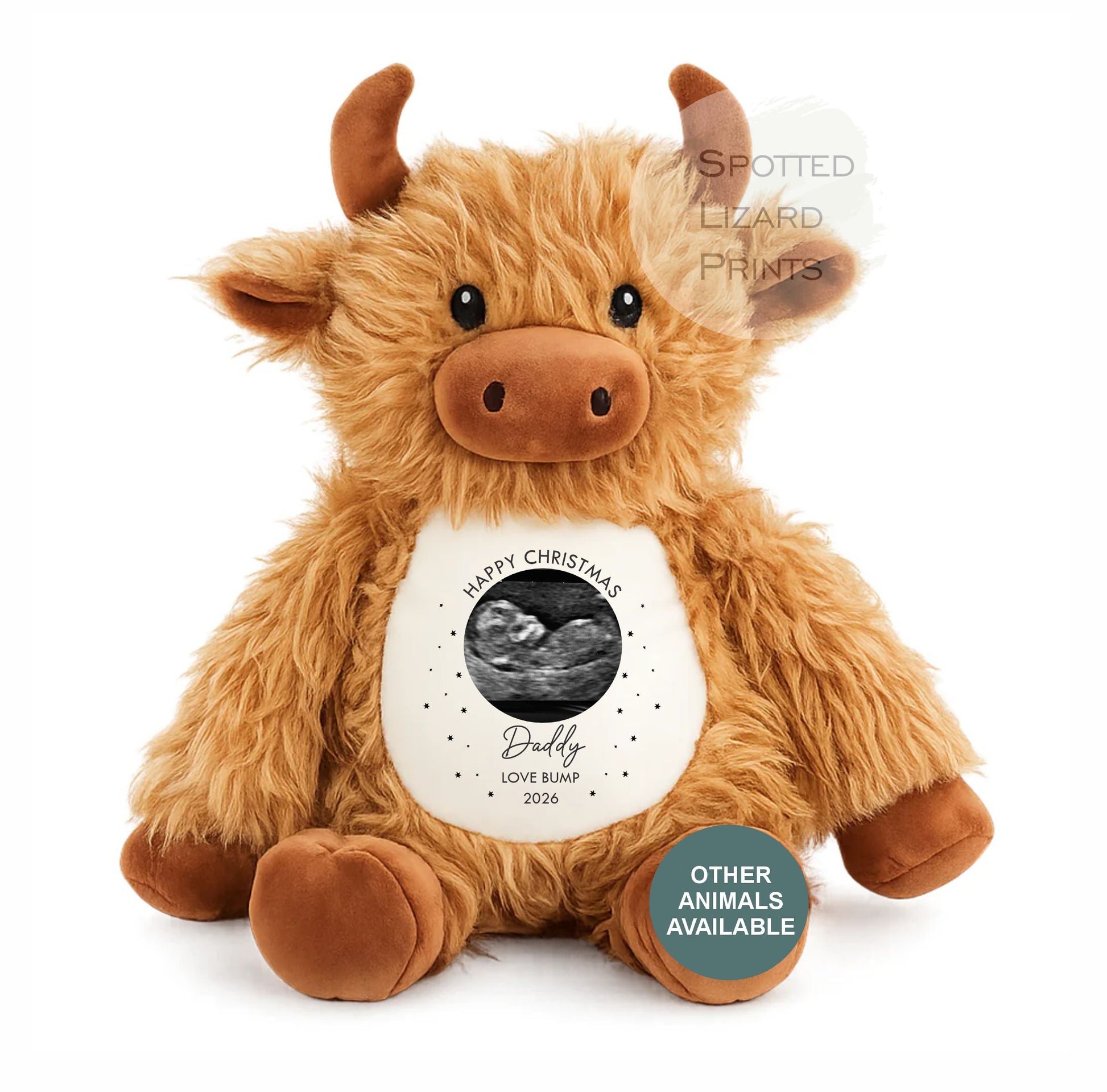 Christmas Gift From Baby to Daddy, Personalised Photo Teddy, First Christmas Daddy Gift, Baby Scan Teddy Bear, New Dad Xmas Keepsake