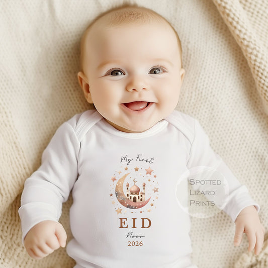 My First Eid Personalised Baby - First Eid sleepsuit - 1st Eid Gift - Ramadan Baby Outfit