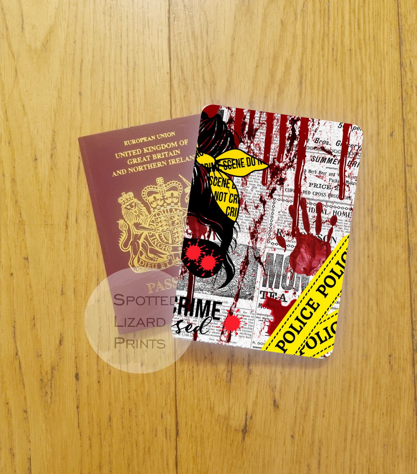 Crime Obsessed Passport Cover - Crime Obsession - Crime Passport Cover - Passport Holder - First Holiday - Crime Obsessed Passport Cover