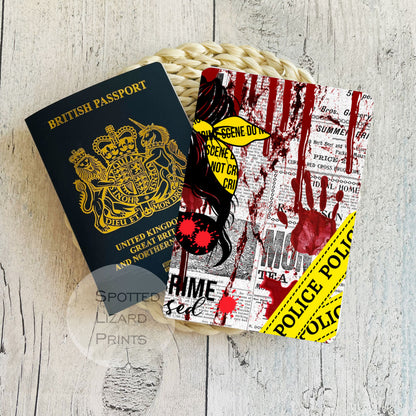 Crime Obsessed Passport Cover - Crime Obsession - Crime Passport Cover - Passport Holder - First Holiday - Crime Obsessed Passport Cover