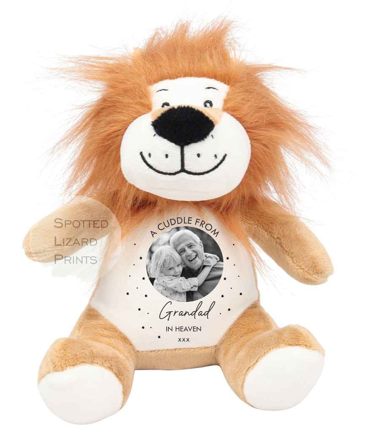 Memory Soft Toy - A Cuddle From Heaven - Memory Gift - Memorial Photo Gift Bereavement Loss of Loved One - Sympathy - Grandparent in Heaven