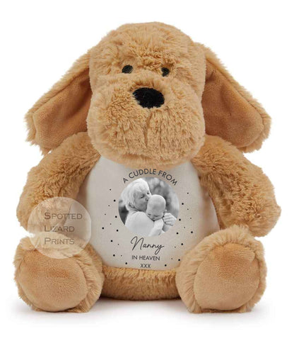 Memory Soft Toy - A Cuddle From Heaven - Memory Gift - Memorial Photo Gift Bereavement Loss of Loved One - Sympathy - Grandparent in Heaven