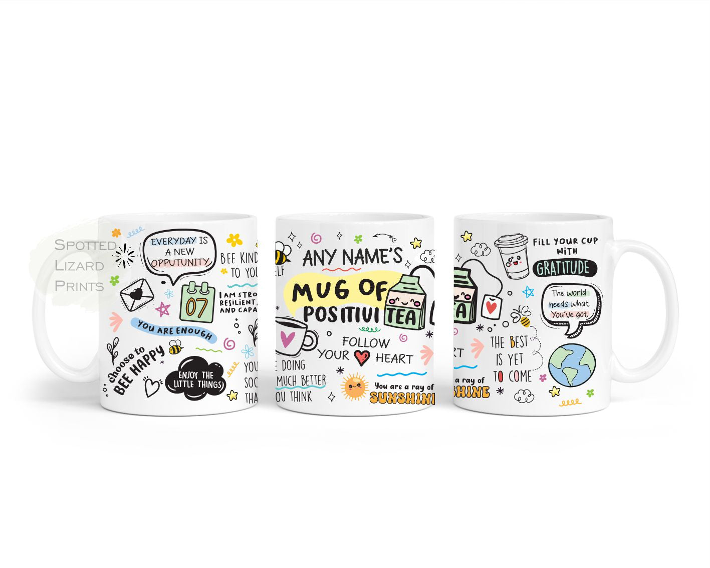 personalised mug of positivitea