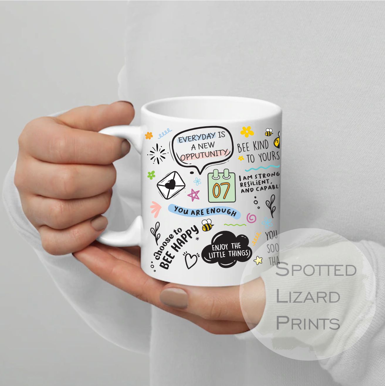 personalised mug of positivitea