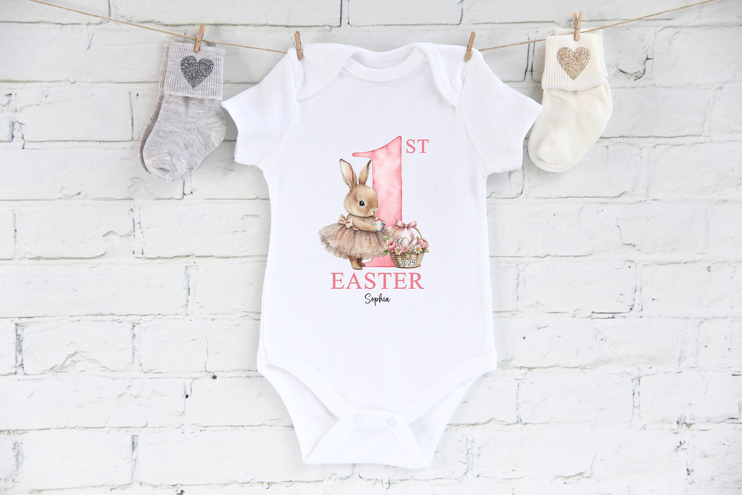 My First Easter personalised Baby vest