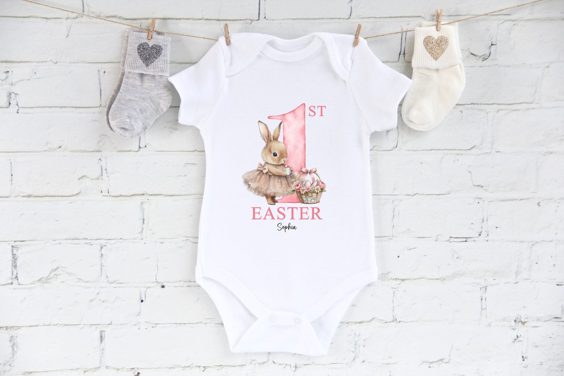 My First Easter personalised Baby vest