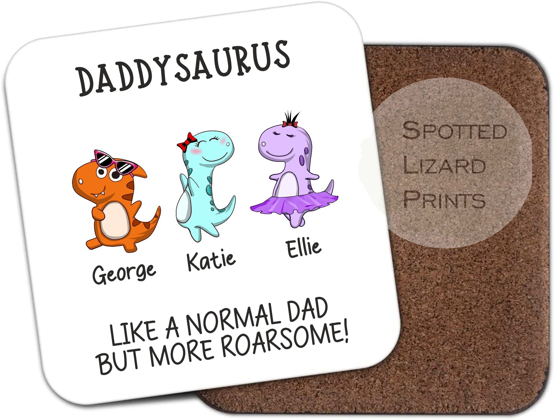 Daddysaurus Dinosaur Mug & Coaster | Father's Day | Dinosaur Dad Mug - Best Dad