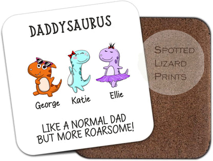 Daddysaurus Dinosaur Mug & Coaster | Father's Day | Dinosaur Dad Mug - Best Dad