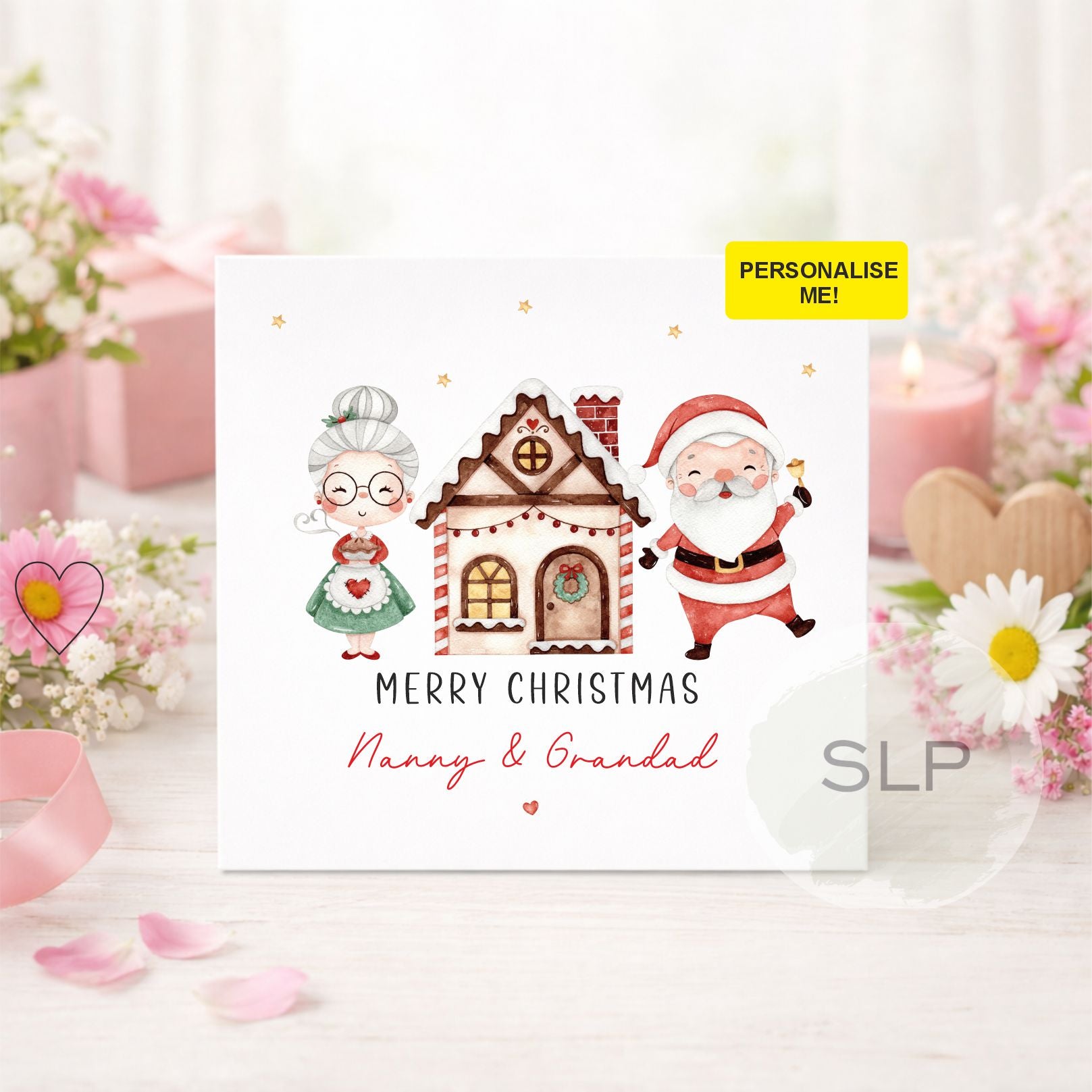 Personalised Nanny & Grandad Christmas Card