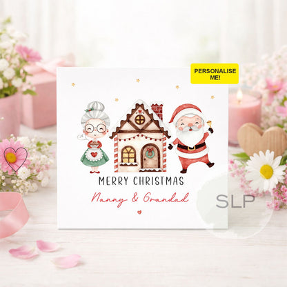 Personalised Nanny & Grandad Christmas Card