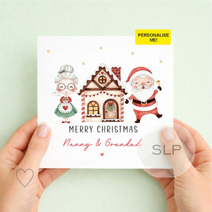 Personalised Nanny & Grandad Christmas Card