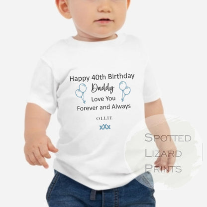Happy 40th daddy t-shirt