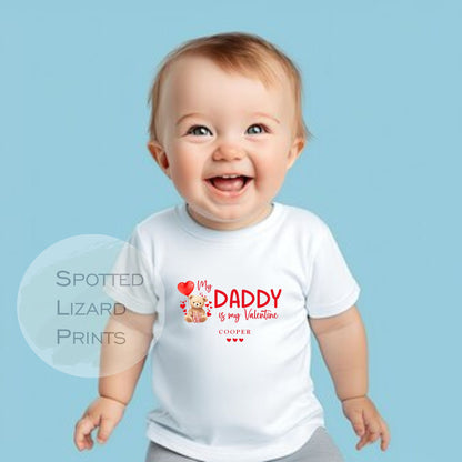 DADDY's Little Valentines Baby Girl / Boy Outfit (First Valentines 1st Valentines Daddy Dad Valentines l New Dad Gift | Love My Dad)