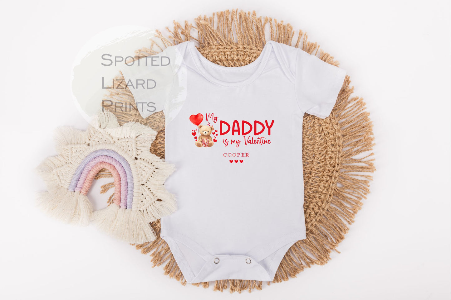 DADDY's Little Valentines Baby Girl / Boy Outfit (First Valentines 1st Valentines Daddy Dad Valentines l New Dad Gift | Love My Dad)