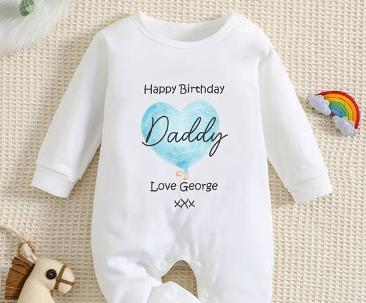 Personalised Happy Birthday Clothing. Unique Hand printed Gift for Birthdays.