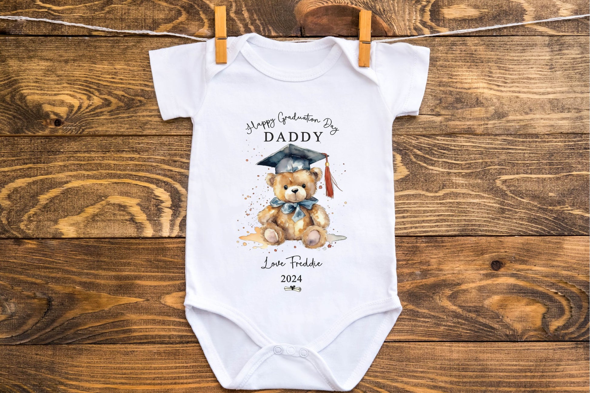 personalised baby romper graduation clothing