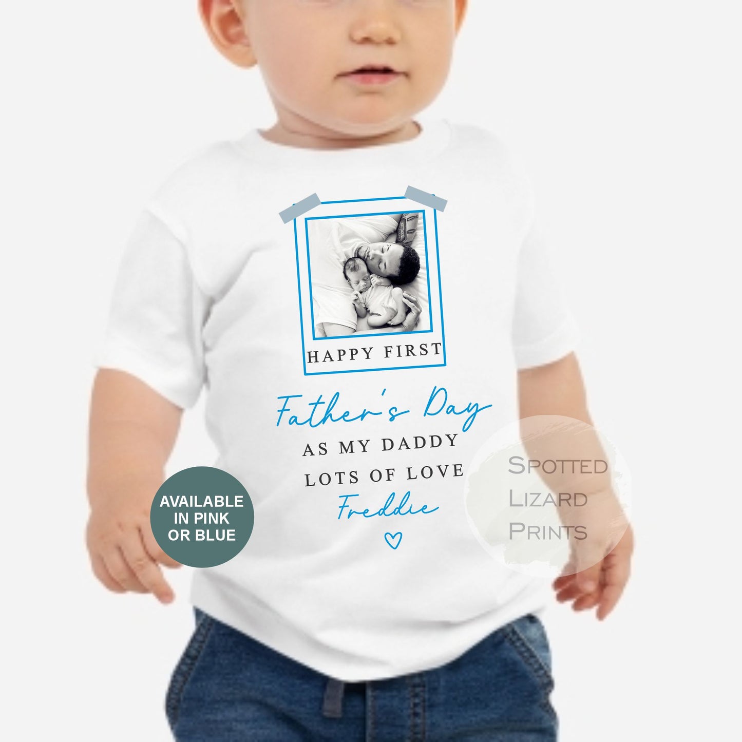 Happy First Fathers Day Babygrow - first as my daddy - Happy Father's Day Daddy - Personalised First Father’s Day Baby Vest