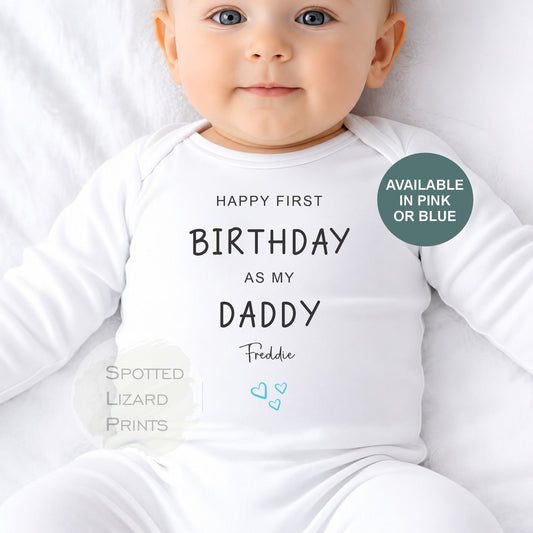 Happy First Birthday DADDY Baby Outfit (First Birthday 1st Birthday Daddy Dad Birthday l New Dad Gift)