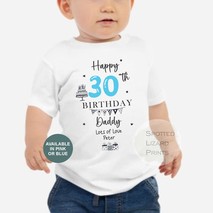 Happy 30th Birthday DADDY Baby Outfit (First Birthday 1st Birthday Daddy Dad Birthday l New Dad Gift)