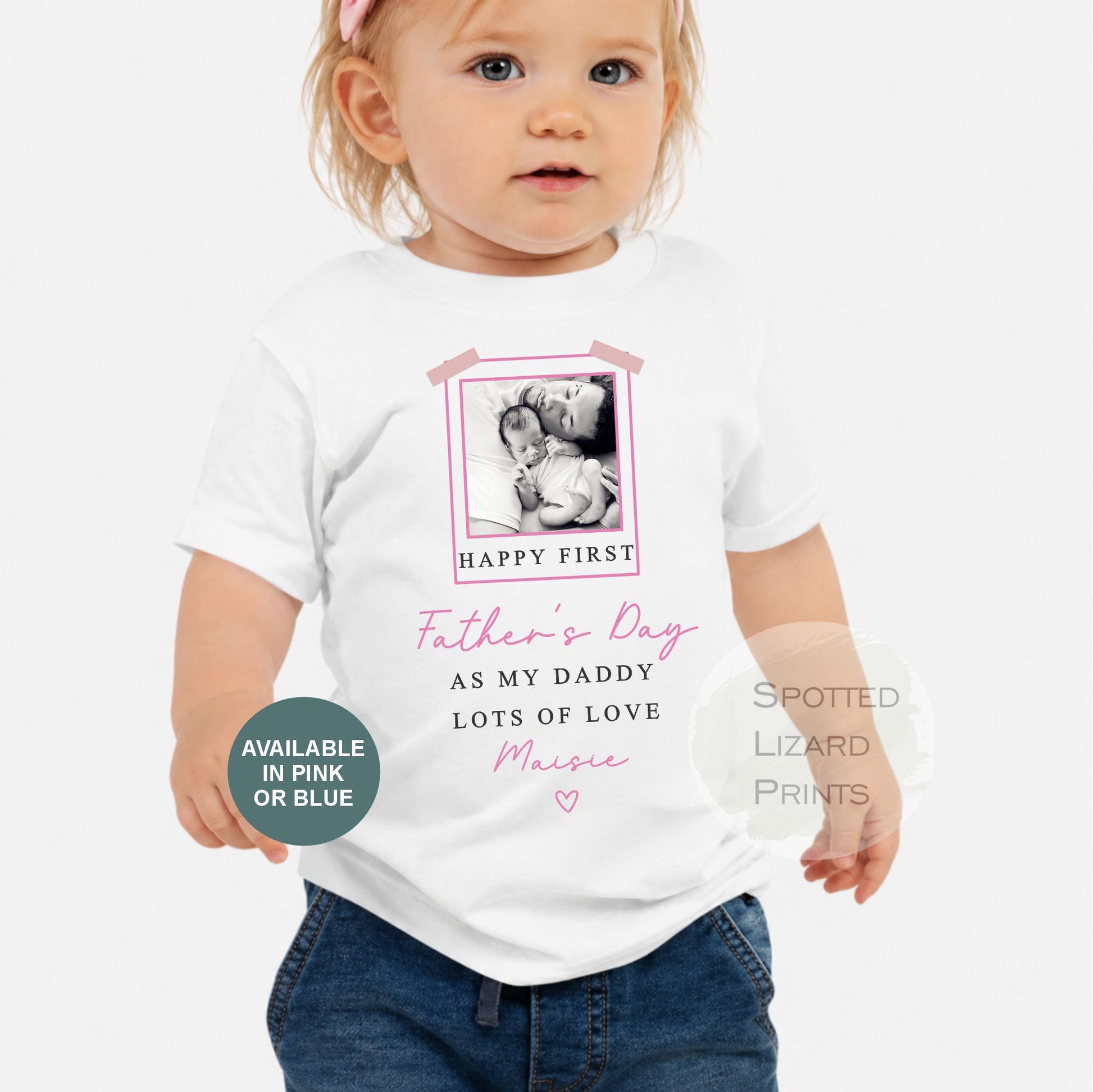 Happy First Fathers Day Babygrow - first as my daddy - Happy Father's Day Daddy - Personalised First Father’s Day Baby Vest