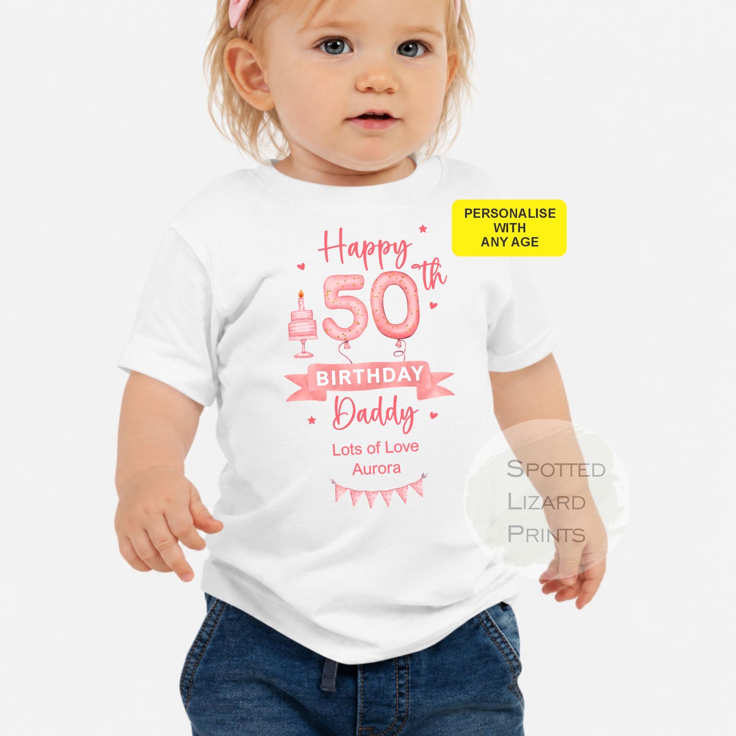 Happy 30th, 40th, 50th, 60th Birthday DADDY Baby Boy Outfit (First Birthday 1st Birthday Daddy Dad Birthday l New Dad Gift | Love My Dad)