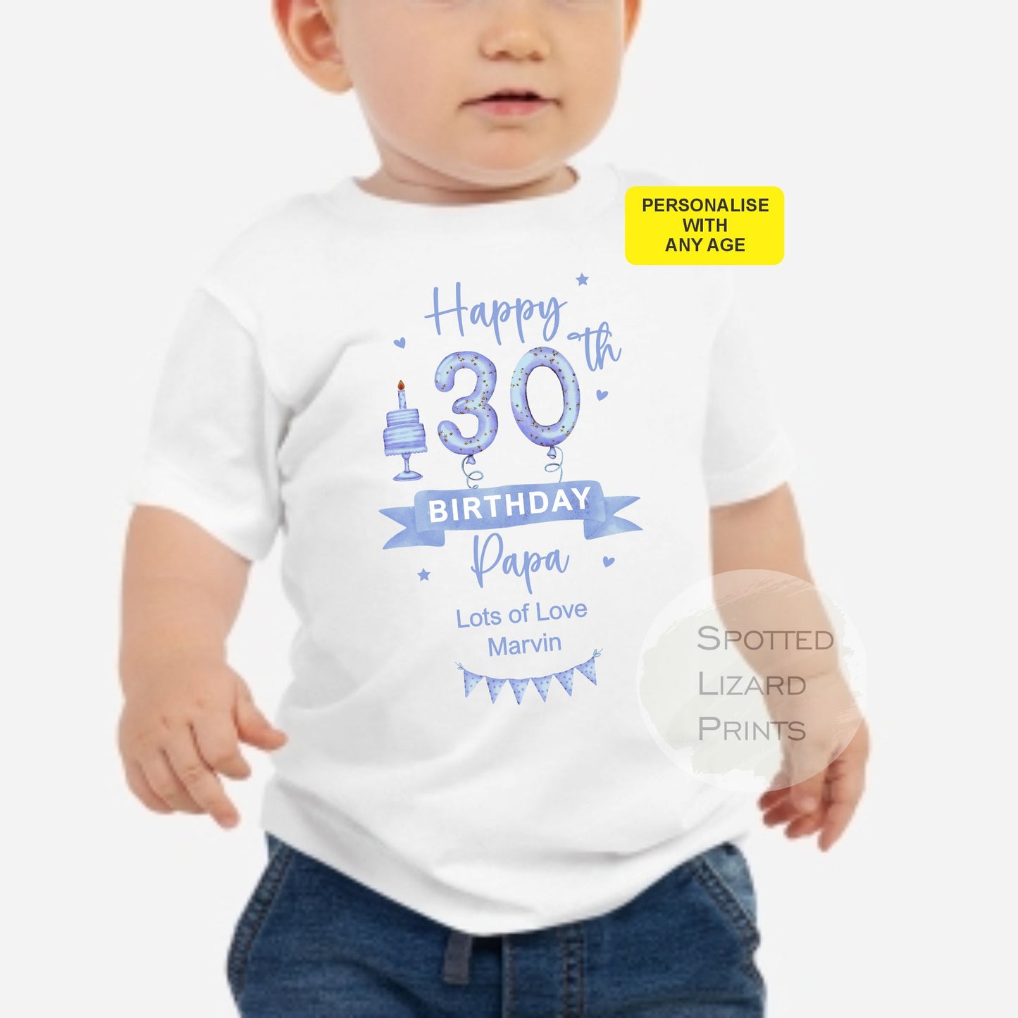 Happy 30th, 40th, 50th, 60th Birthday DADDY Baby Boy Outfit (First Birthday 1st Birthday Daddy Dad Birthday l New Dad Gift | Love My Dad)