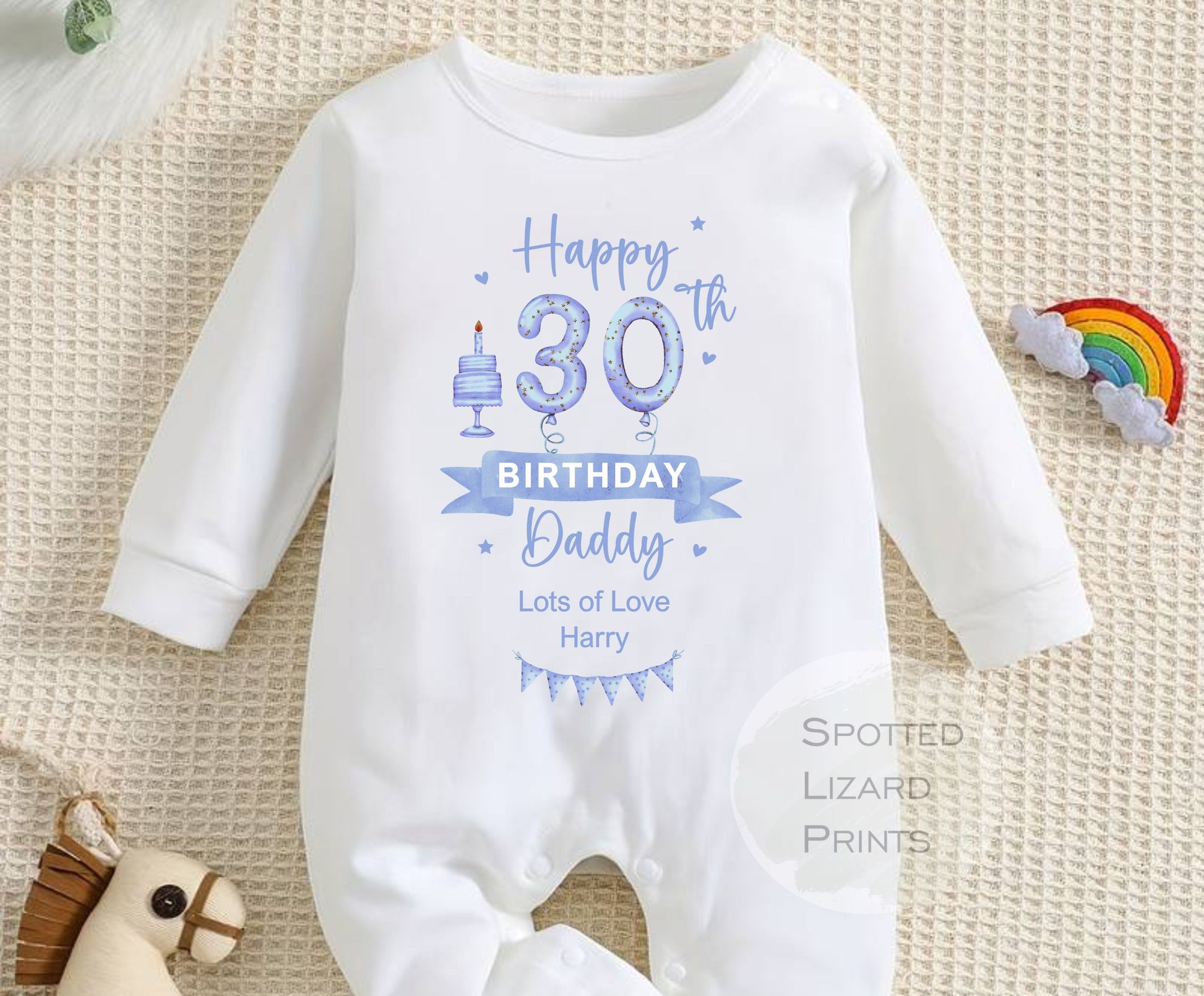 Personalised Happy Birthday Dad Romper suit