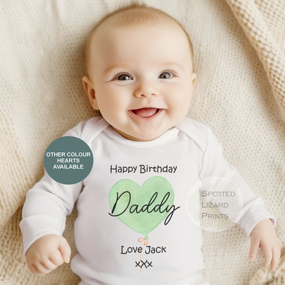 Happy Birthday DADDY Baby Outfit (First Birthday 1st Birthday Daddy Dad Birthday l New Dad Gift)