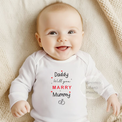 Marriage Proposal Kids T-Shirt - Proposal Top - Will You Marry My Daddy Outfit - Marry Me shirt - Mummy Will You Marry Daddy